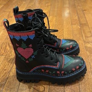 FARM Rio Brazil Stitched Lace Up Boots